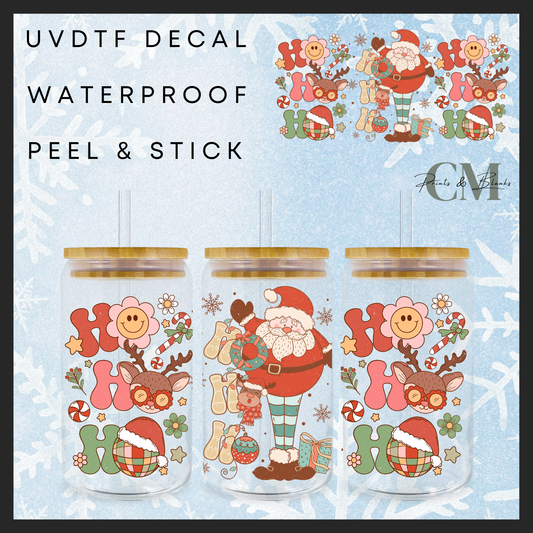 Groovy Santa 16oz uvdtf wrap