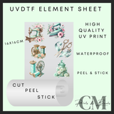 Blue sewing element sheet