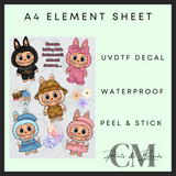 Outfit monsters A4 uvdtf element sheet