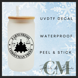 Farm fresh Christmas trees Uvdtf single decal (4” / 10cm)