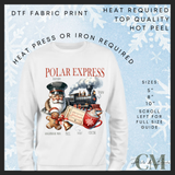 Polar express DTF transfer