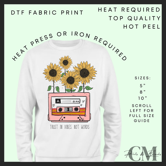 Trust in vibes, not words DTF transfer