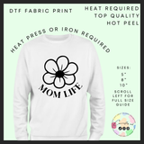Mom life DTF transfer