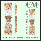 The highland cow collection, bookmark and pen wraps