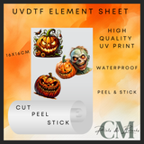 Scary Halloween Uvdtf element sheet