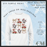 Cow bows DTF transfer