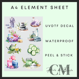 Spa day A4 uvdtf element sheet