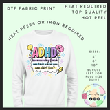 ADHD Tasks DTF transfer