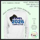 Level 26 blue leavers DTF transfer