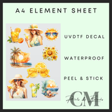 Sunshine A4 uvdtf element sheet