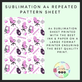 Gamer girl Sublimation A4 sheet