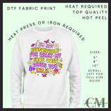 I am not responsible for my face DTF transfer