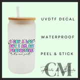 I cry a lot but I’m so productive Uvdtf single decal (4” / 10cm)