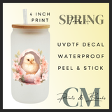 Easter egg chick uvdtf single decal (4” / 10cm)
