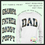 Camo stitch Father’s DayDTF transfer