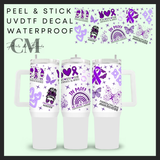 Fibromyalgia awareness 40oz Uvdtf wrap