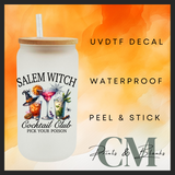 Salem witch cocktail club uvdtf single transfer (4” / 10cm)