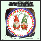 Gonk chocolate tub solvent sticker