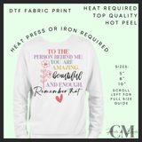 To the person behind me DTF transfer