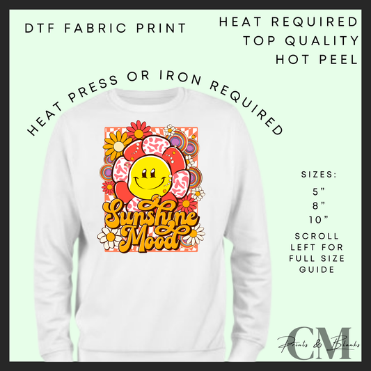 Sunshine mood DTF transfer