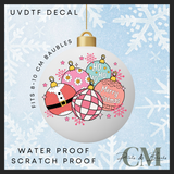 Christmas baubles 8-10cm bauble Uvdtf decal
