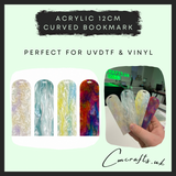 Acrylic 12cm curved bookmarks
