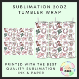 Cowgirl Sublimation 20oz tumbler wrap