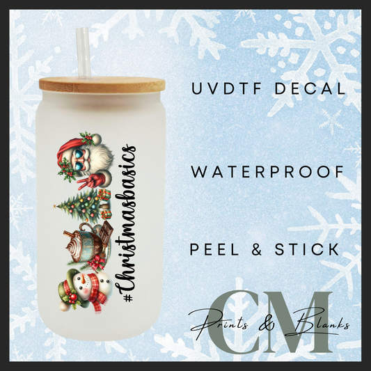 Christmas basics single uvdtf decal (4” / 10cm)