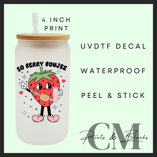 So berry boujie Uvdtf single decal (4” / 10cm)