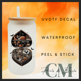 Vintage style Halloween Uvdtf single transfers (4” / 10cm)