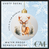 Deer 8-10cm bauble Uvdtf decal