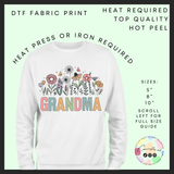 Grandma flowers DTF transfer