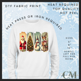 Christmas brush effect DTF transfer