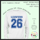 Leavers 2026 blue DTF transfer