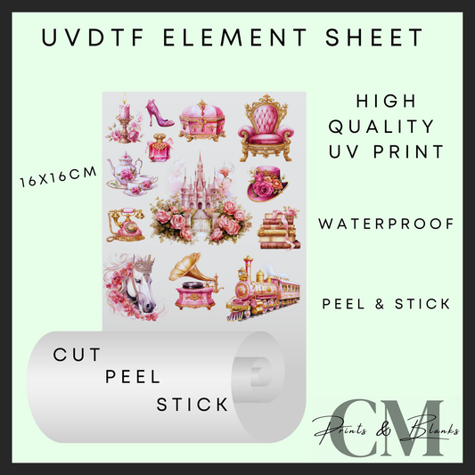Pink princess Uvdtf element sheet
