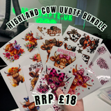 Highland cow uvdtf bundle