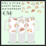 Boho rainbow 40oz Uvdtf wrap