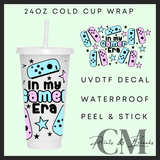 In my gamer era blue & pink switch 24oz Uvdtf wrap