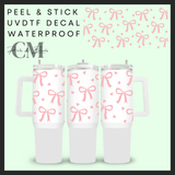 Pink bows 40oz Uvdtf wrap