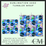 Aliens Sublimation 20oz tumbler wrap