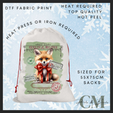 Fox DTF Santa sack transfer