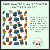 Blue teacher Sublimation A4 sheet