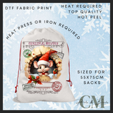 Mouse DTF Santa sack transfer