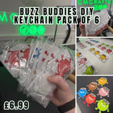 Buzz buddies diy keychain pack of 6 (acrylic & Uvdtf)