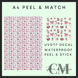 Pink vibes A4 Peel & Match Uvdtf sheet