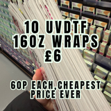 10x 16oz Uvdtf wraps £6