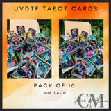 Pack of 10x Uvdtf tarot card decals