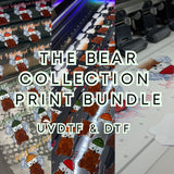 The bear collection print bundle- uvdtf & dtf
