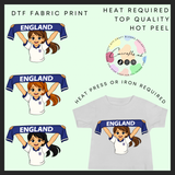 England girls DTF transfer