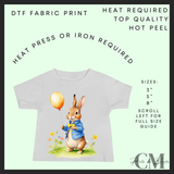 Balloon bunny DTF transfer